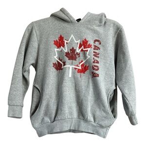 River Wear Youth Gray Hoodie with Canada Logo, Medium (10/12)